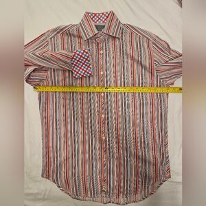 Thomas Dean Multicolor Striped Button-Down Shirt